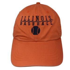 Illinois Baseball Slideback Hat Orange One Size Embroidered Titan